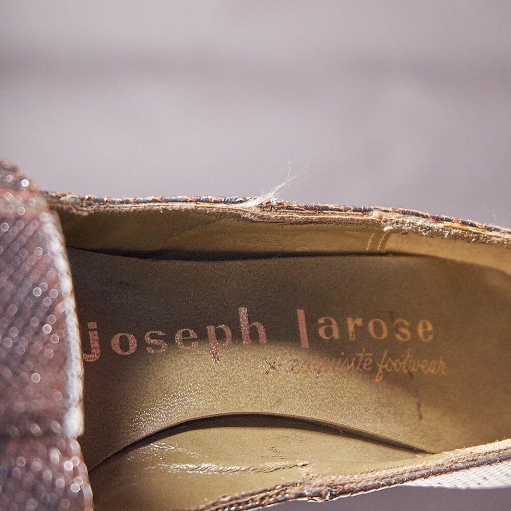 1960s Sliver Faux Skin Mod Pumps Heels Shoes